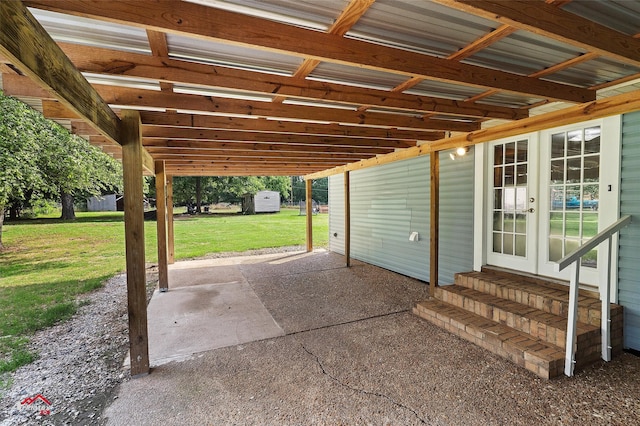 5630 Shreveport Blanchard Hwy, Shreveport, LA 71107 - view of patio / terrace featuring french doors and entry steps