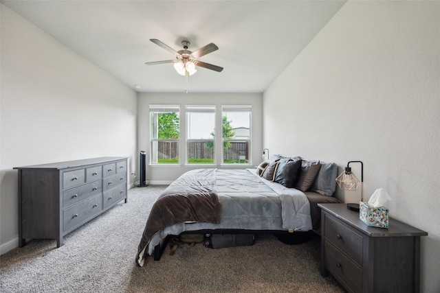 236 Mossy Cliff Ln, Fort Worth, TX 76052 - bedroom featuring light carpet, baseboards, and ceiling fan