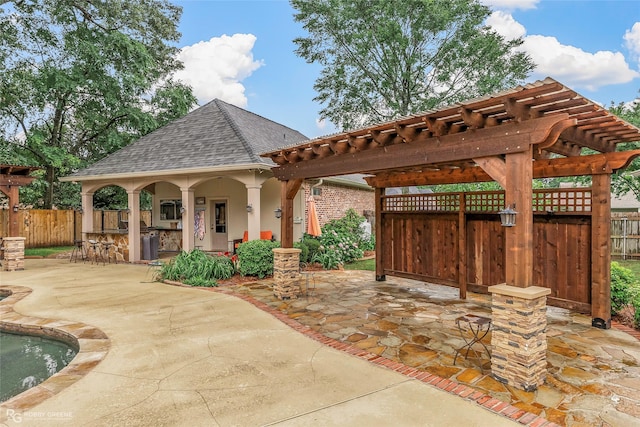 2549 Bloomfield Ln, Haughton, LA 71037 - view of patio with a pergola
