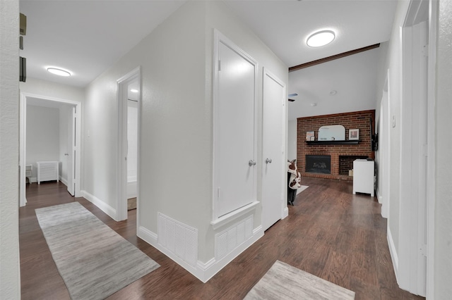 2434 Antler Trl, Lewisville, TX 75067 - corridor featuring dark wood finished floors and baseboards