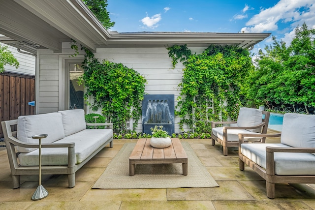 view of patio with outdoor lounge area