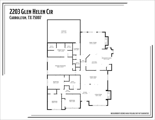 2203 Glen Helen Cir, Carrollton, TX 75007 - property floor plan