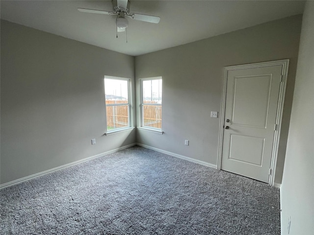 2829-2833 Peony Dr, Sherman, TX 75092 - empty room with carpet, ceiling fan, and baseboards