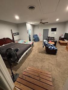 110 Henry Iv Trce, Mabank, TX 75156 - carpeted bedroom featuring attic access and recessed lighting