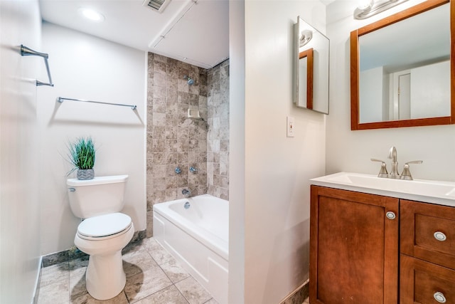 5130 Amesbury Dr Unit 103, Dallas, TX 75206 - bathroom with baseboards, toilet, vanity, and shower / washtub combination