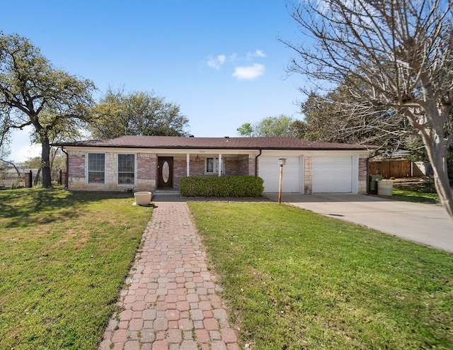 5005 Nevada Trl, North Richland Hills, TX 76180 - ranch-style house featuring a garage, driveway, and brick siding