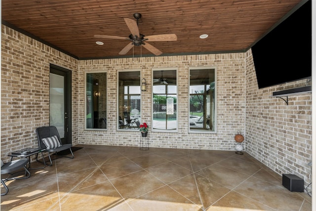 1103 Hilkiah Ct, Granbury, TX 76048 - view of patio / terrace featuring a ceiling fan