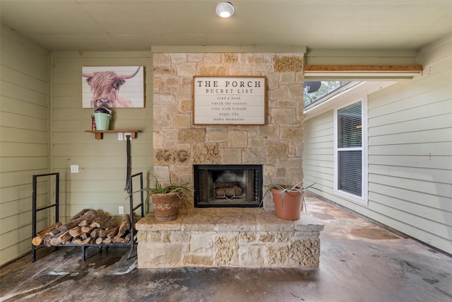 9359 W 5th St, Crawford, TX 76638 - view of patio featuring an outdoor stone fireplace