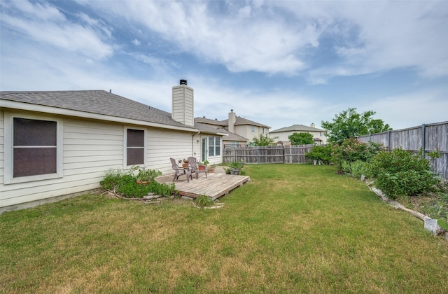 1312 Dakota Trl, Krum, TX 76249 - view of yard featuring a wooden deck