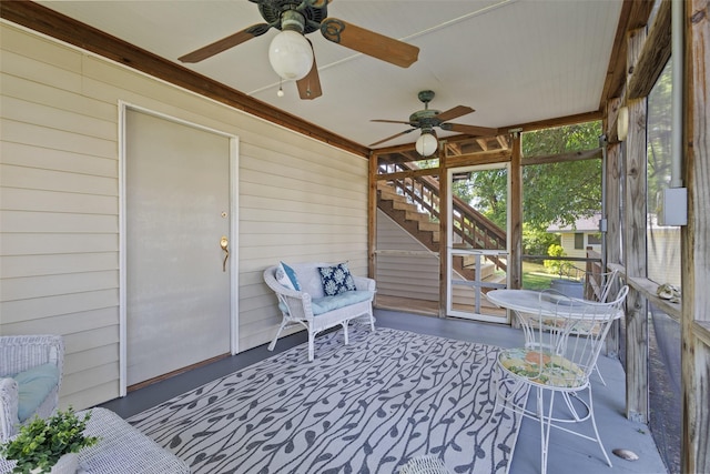 53 Bentwood Dr, Pottsboro, TX 75076 - sunroom / solarium featuring ceiling fan