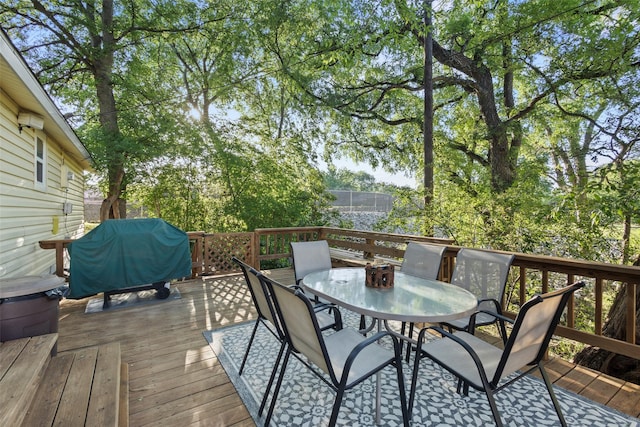 53 Bentwood Dr, Pottsboro, TX 75076 - deck featuring outdoor dining space and area for grilling