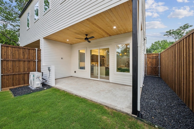 5217 Lindsley Ave, Dallas, TX 75223 - view of patio featuring a cooling unit and a ceiling fan