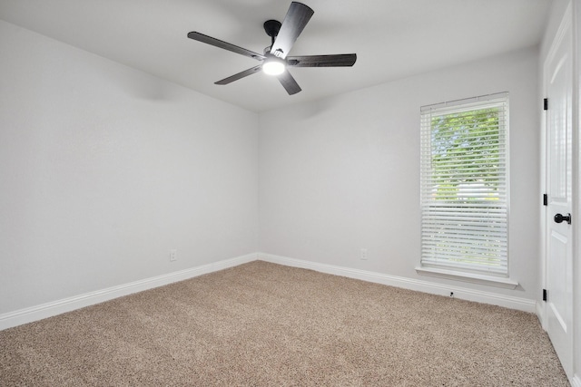 2123 Wheaton Dr, Richardson, TX 75081 - unfurnished room featuring carpet flooring, baseboards, and ceiling fan