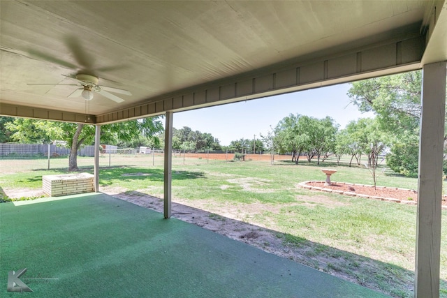 5626 Meadow Dr, Abilene, TX 79606 - view of yard with ceiling fan and a patio