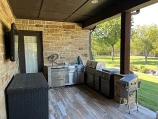 470 Granite Way, Jacksboro, TX 76458 - view of patio / terrace featuring exterior kitchen
