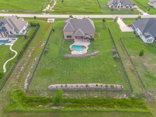 4604 Donna Ln, Parker, TX 75002 - aerial perspective of suburban area featuring a pool area