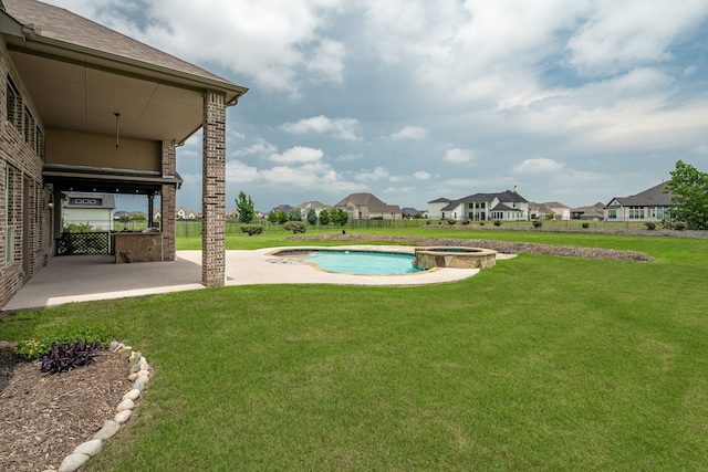 4604 Donna Ln, Parker, TX 75002 - view of pool featuring a patio, a pool with connected hot tub, and a residential view
