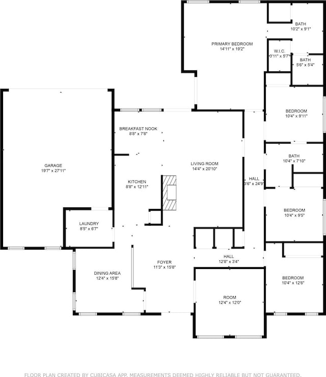 2412 Crestview Cir, Irving, TX 75062 - home floor plan
