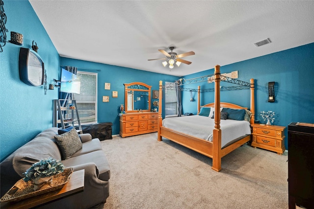 1412 Millbrook Ln, Wylie, TX 75098 - bedroom with carpet floors, ceiling fan, and a textured ceiling