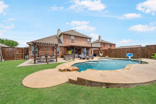 1412 Millbrook Ln, Wylie, TX 75098 - view of swimming pool with a pergola and a patio