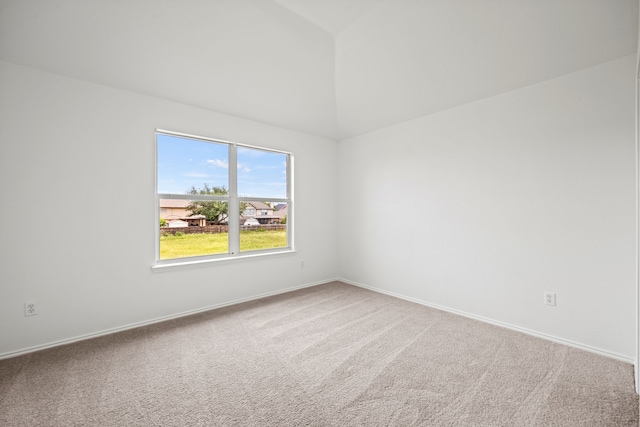 7205 Lake Roberts Way, Arlington, TX 76002 - unfurnished room featuring vaulted ceiling, carpet floors, and baseboards