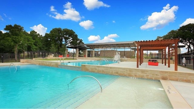 3501 Holly Hill Ln, Little Elm, TX 75068 - community pool with a pergola and a patio