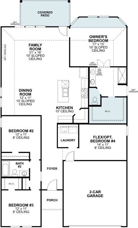 1736 Opaca Dr, Fort Worth, TX 76131 - floor plan / room layout