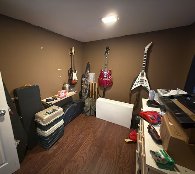 bedroom with wood finished floors