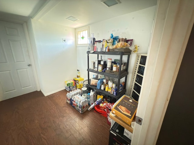 view of storage area