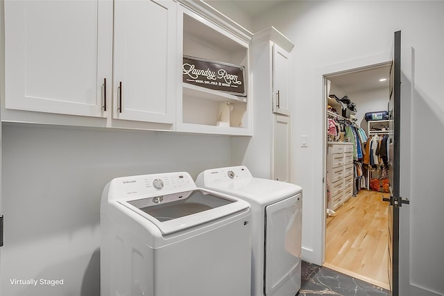 1014 Eagles Ridge Ct, Weatherford, TX 76087 - washroom featuring cabinet space and independent washer and dryer