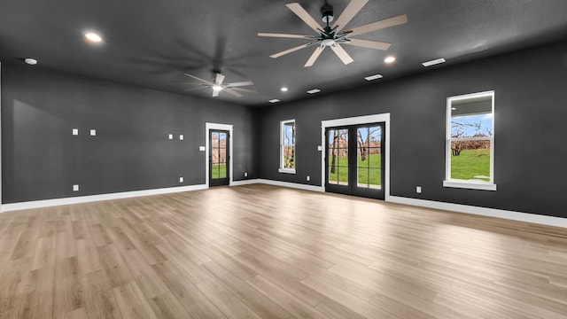 ZEPHYR2TBD Eagles Ridge Dr, Brock, TX 76087 - unfurnished room featuring ceiling fan, light wood-type flooring, recessed lighting, and baseboards