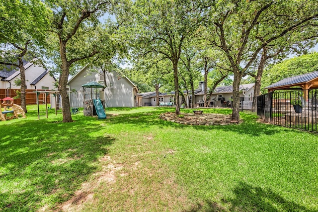 7313 Jo Will St, Colleyville, TX 76034 - view of yard featuring a playground and a gazebo