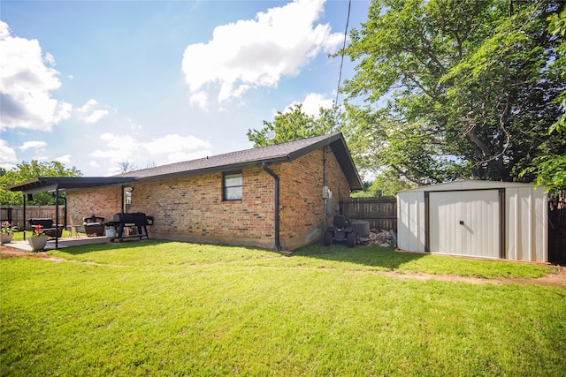 304 Moore St, Jacksboro, TX 76458 - rear view of property with brick siding and a patio area