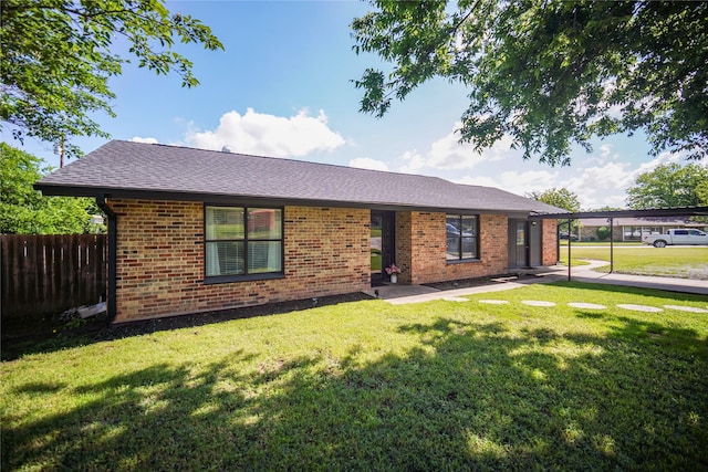 304 Moore St, Jacksboro, TX 76458 - ranch-style house featuring brick siding and roof with shingles