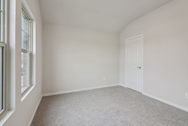 968 Linden Ct, Lavon, TX 75166 - unfurnished room with carpet, baseboards, and vaulted ceiling