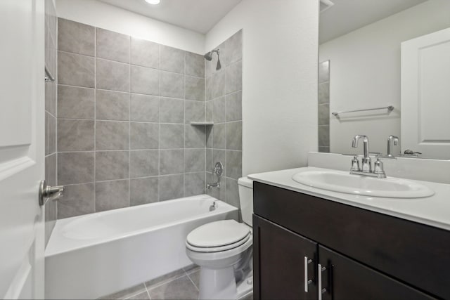 968 Linden Ct, Lavon, TX 75166 - full bathroom with toilet, bathing tub / shower combination, tile patterned flooring, and vanity