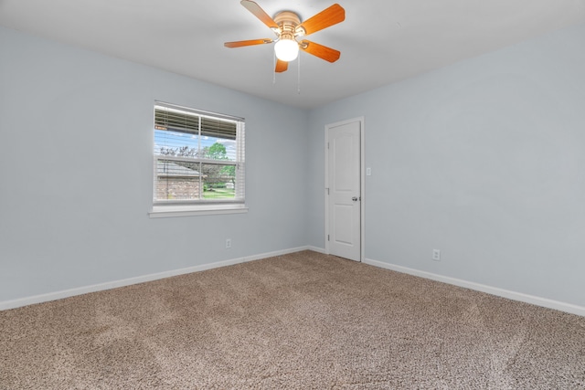 5225 Fallworth Ct, Fort Worth, TX 76133 - spare room featuring carpet flooring, baseboards, and a ceiling fan