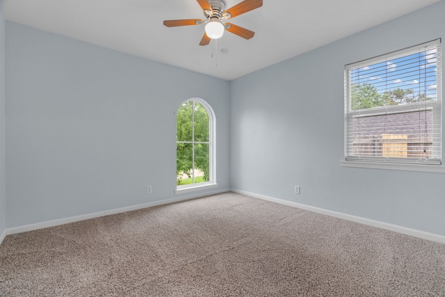 5225 Fallworth Ct, Fort Worth, TX 76133 - carpeted empty room with healthy amount of natural light, baseboards, and ceiling fan