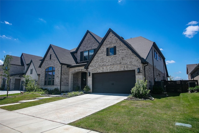 2708 Darlington Rd, Northlake, TX 76226 - french country style house featuring brick siding, concrete driveway, a garage, and a shingled roof