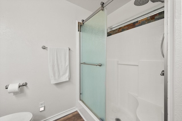 200 Oakview Cir, Mexia, TX 76667 - bathroom featuring a shower stall and toilet