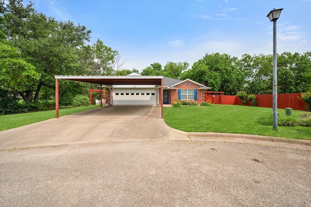 200 Oakview Cir, Mexia, TX 76667 - single story home with brick siding, driveway, a garage, and a carport