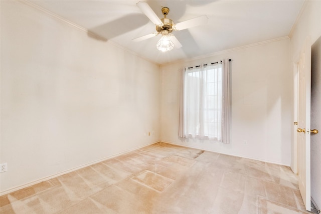 11103 Manorview Cir, Dallas, TX 75228 - unfurnished room featuring crown molding, carpet flooring, a ceiling fan, and baseboards