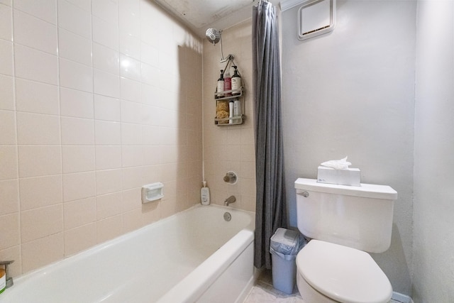 4800 Northway Dr Unit 17A, Dallas, TX 75206 - bathroom with toilet and shower / bathtub combination with curtain