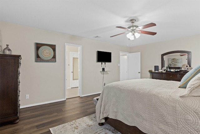 8537 Gray Shale Dr, Fort Worth, TX 76179 - bedroom featuring wood finished floors, baseboards, and a ceiling fan