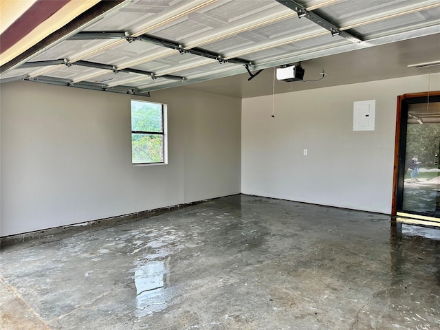 677 County Road 3081, Lampasas, TX 76550 - garage with a garage door opener and electric panel