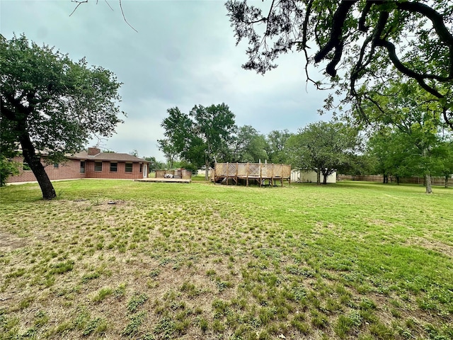 677 County Road 3081, Lampasas, TX 76550 - view of yard featuring a deck