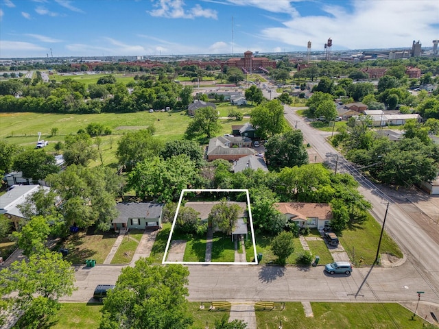 1105 Spring Branch St, Beverly Hills, TX 76711 - aerial overview of property's location featuring property boundaries highlighted and a tree filled landscape