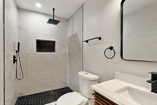 3103 Andrea Ln, Dallas, TX 75228 - full bathroom with vanity and a marble finish shower