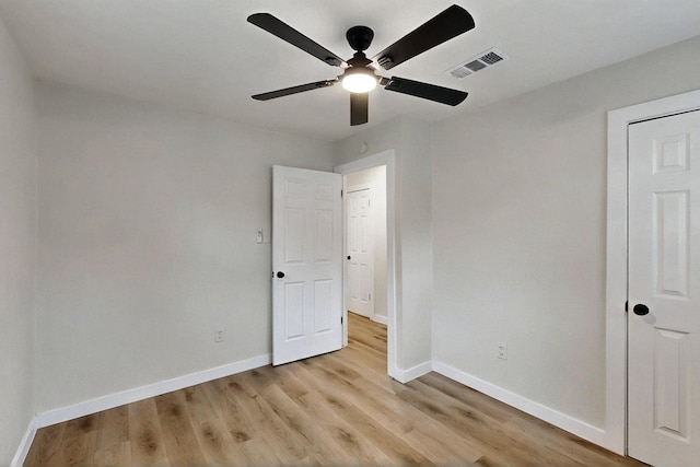 3103 Andrea Ln, Dallas, TX 75228 - unfurnished bedroom featuring light wood finished floors and ceiling fan