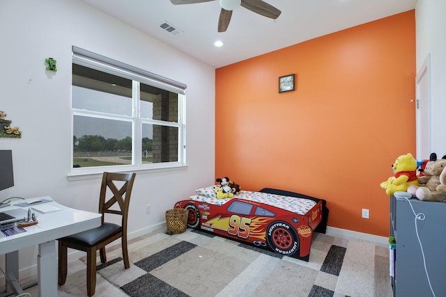 21 Graham Ln, Lucas, TX 75002 - bedroom featuring baseboards, recessed lighting, an office area, and ceiling fan